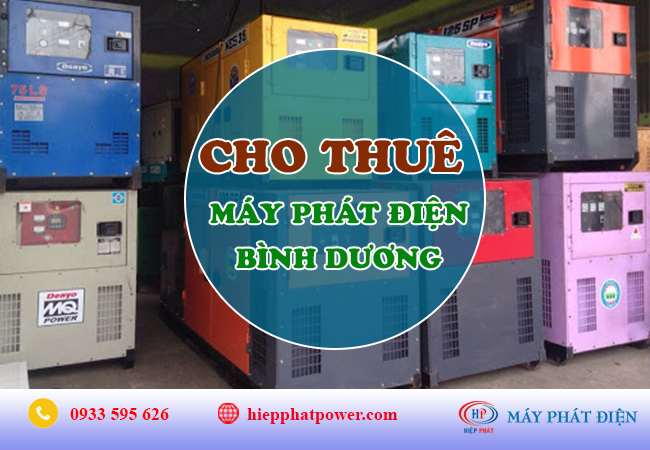 Cho thuê máy phát điện tại Bình Dương